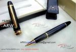 Perfect Replica Montblanc Meisterstuck Black And Gold Rollerball Pen For Sale